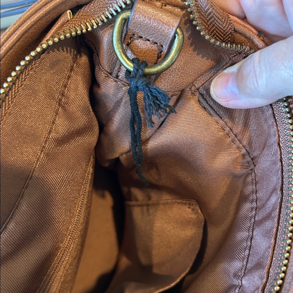 FRYE AND CO. Multicolor Striped Leather Tote - Brown, White, Pink, Blue - Picture 11 of 11